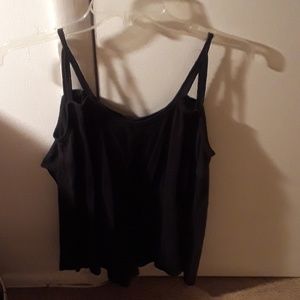 MEDIUM Black Strappy Long Shirt Top